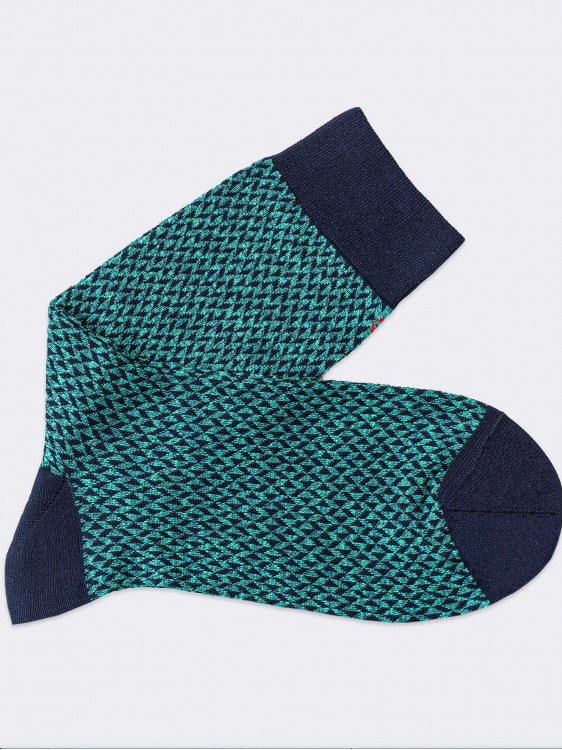 Kurze Socken mit Dreiecksmuster aus kühler Baumwolle