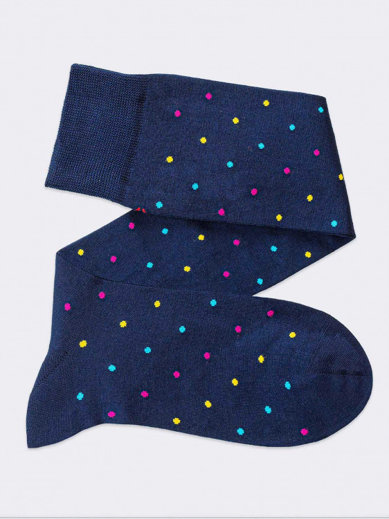 Lange Socken mit Polka-Dot-Muster aus kühler Baumwolle