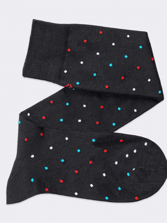 Pois pattern Men's Knee High Socks