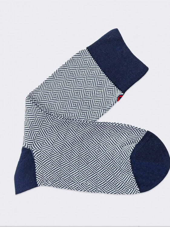 Rombi-Socken aus kühler Baumwolle