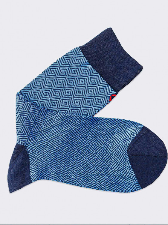 Rombi-Socken aus kühler Baumwolle