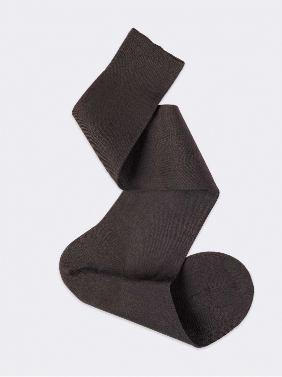 Einfarbige lange Socken 100% Baumwolle lisle thread 20