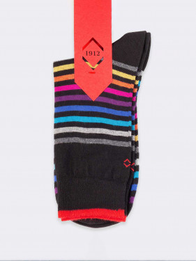 Multicolor stripes Men's Crew socks