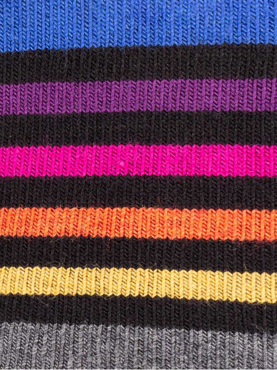 Ausgefallene kurze Socken mit mehreren Streifen - Made in Italy