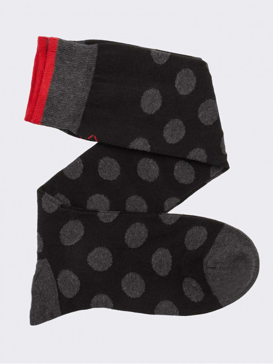 Lange Maxi-Socken mit Tupfenmuster - Made in Italy