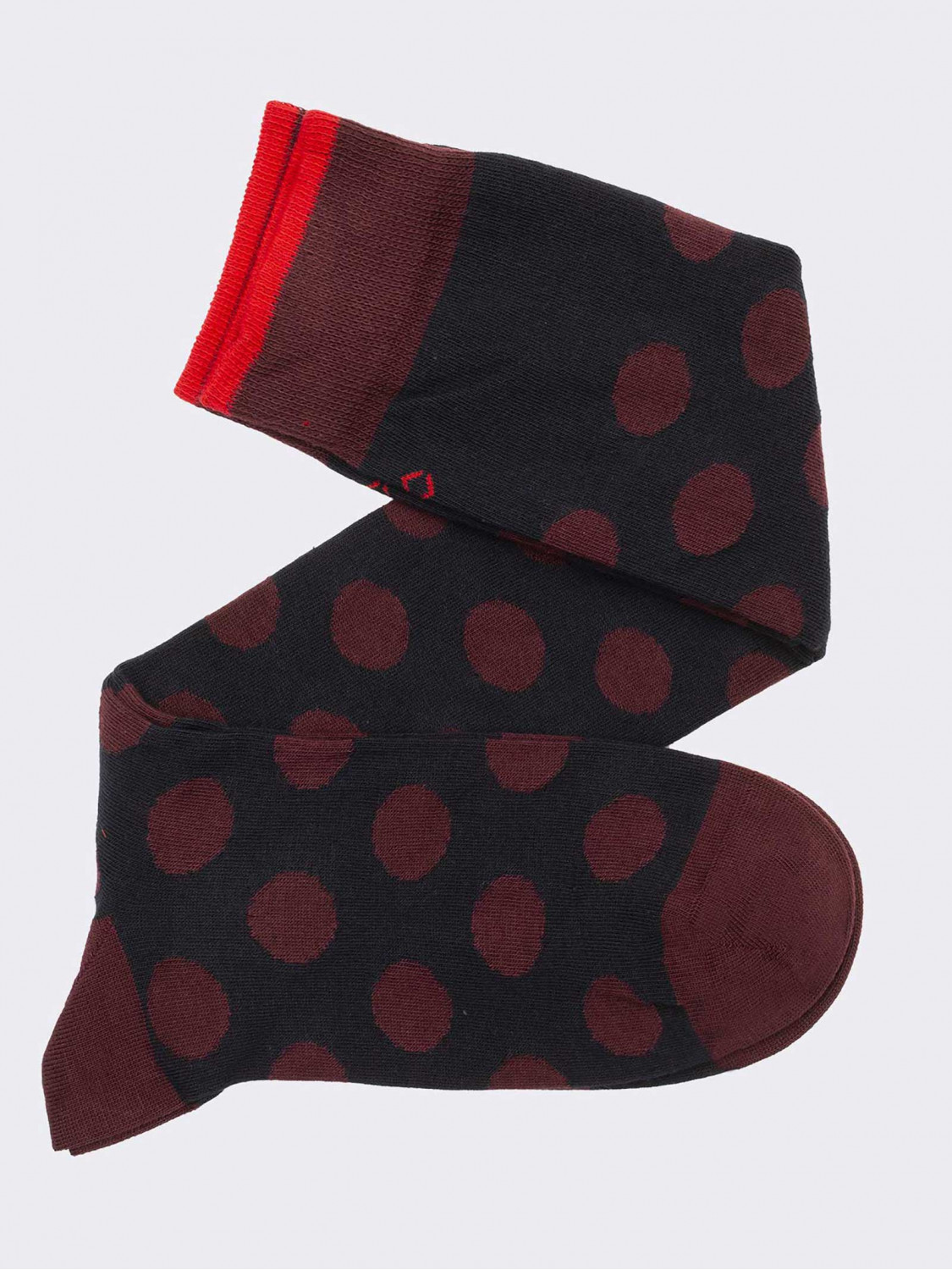 Lange Maxi-Socken mit Tupfenmuster - Made in Italy