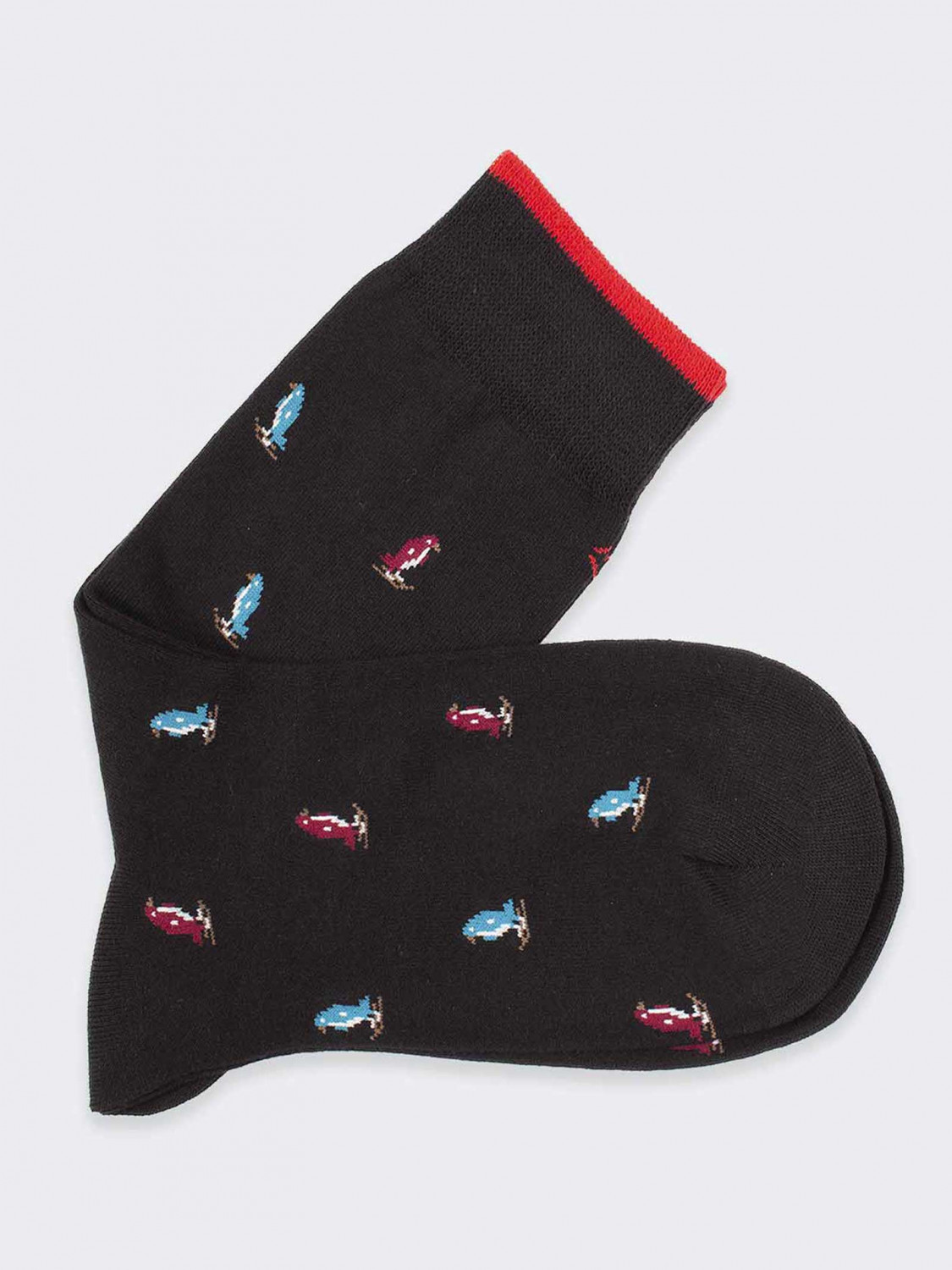 Penguins pattern Men's Crew socks