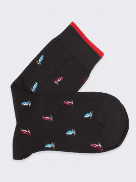 Kurze Socken mit Pinguin-Muster