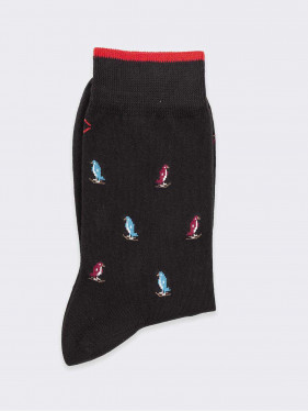 Kurze Socken mit Pinguin-Muster