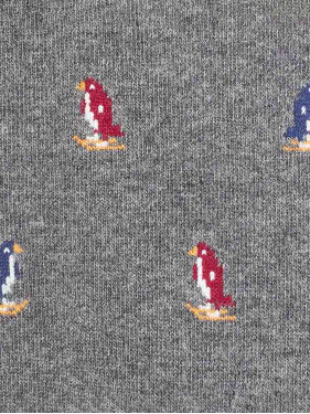 Lange Socken mit Pinguin-Muster