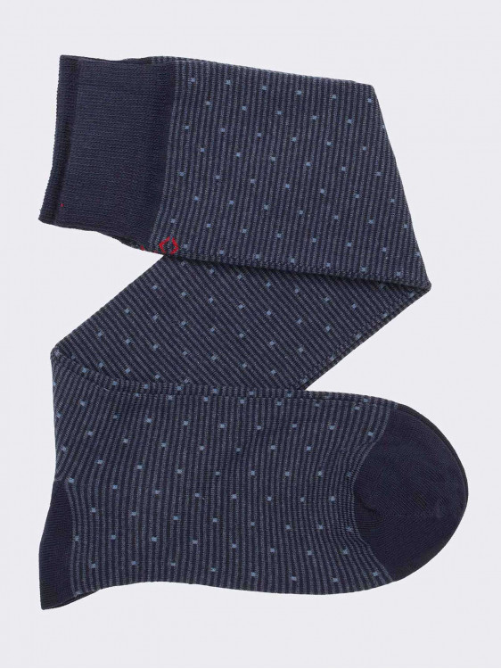 Lange Socken aus Baumwolle mit Nadelkissenmuster - Made in Italy