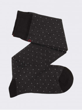 Long sock pin point pattern. Warm cotton