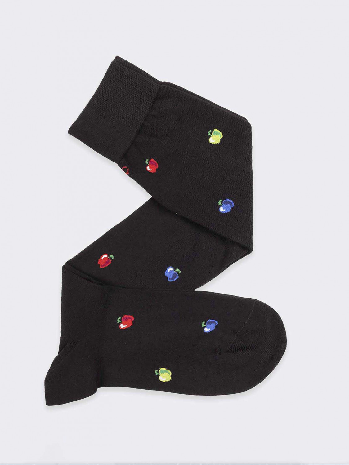 Lange Socken mit Apfelmuster