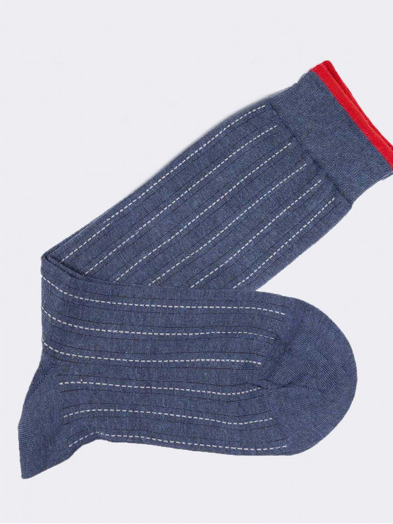 Grid pattern Men's Crew Socks