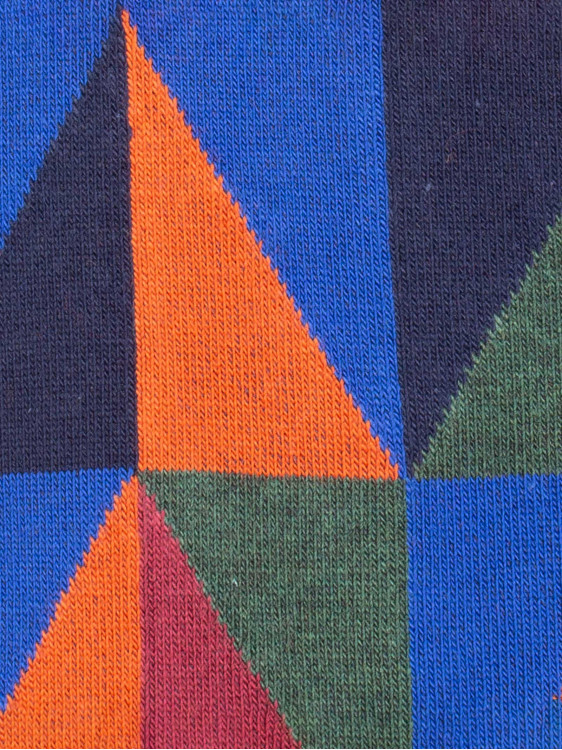 Calze lunghe fantasia triangoli multicolor