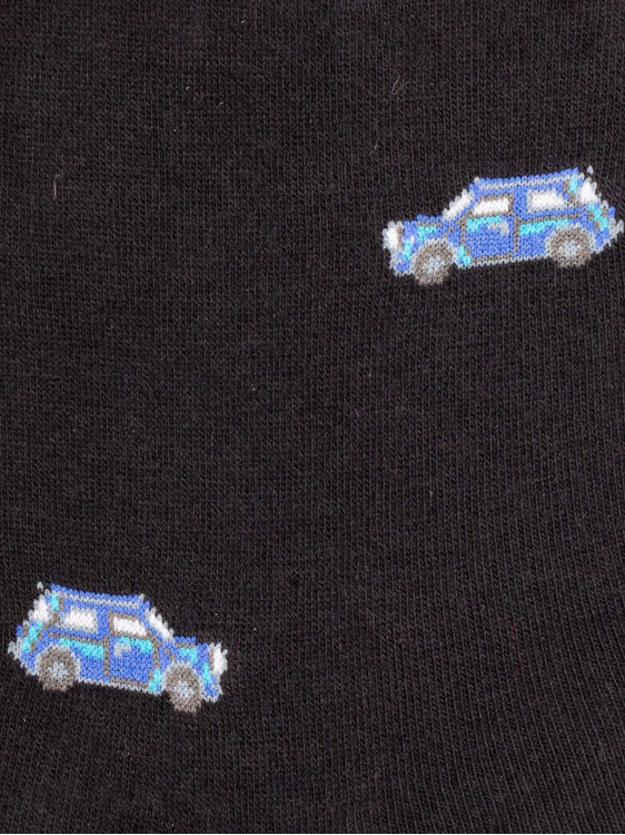 Kurze Socken mit Spielzeugauto-Muster