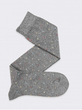 Little squares pattern Men's Knee High Socks