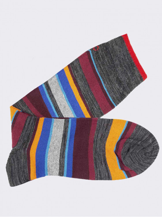 Stripes Pattern Men's Crew Socks