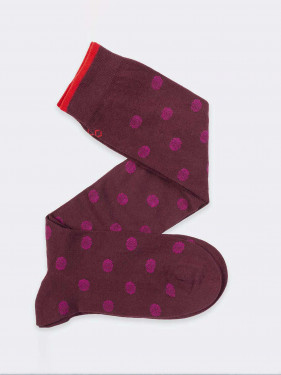 Dotted pois pattern Men's Knee High Socks