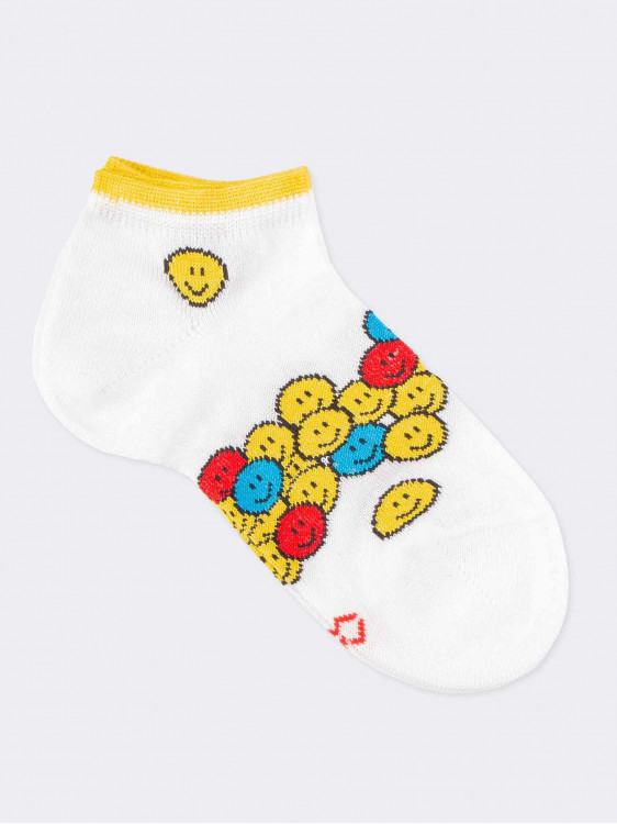 Kurze Socken für Jungen mit Emoticons