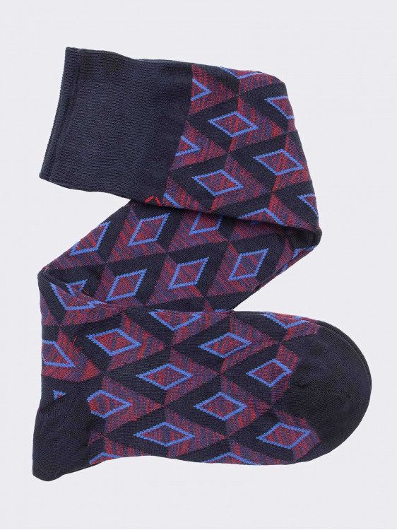 Men's patterned long socks - Made in Italy
