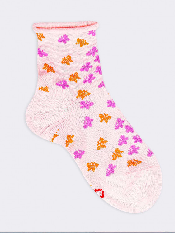 Butterfly pattern Kids Crew Socks