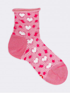 Heart pattern Kids Crew Socks