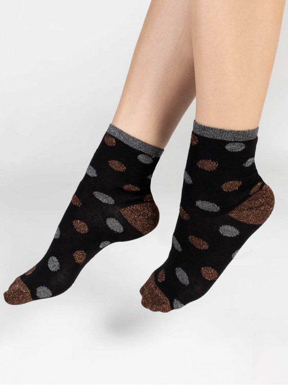 Short socks for woman - dot pattern made in Italy