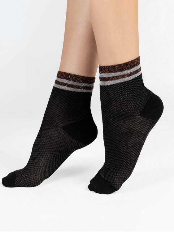 Short socks patterned for woman - made in Italy