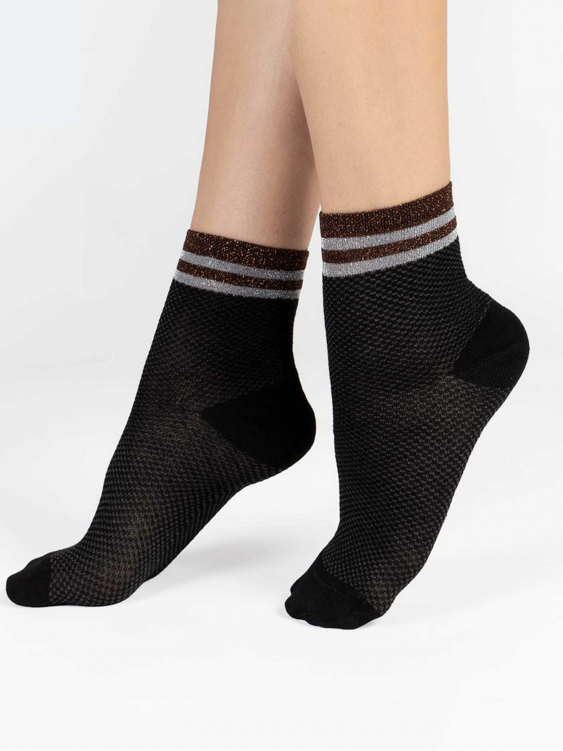 Short socks patterned for woman - made in Italy