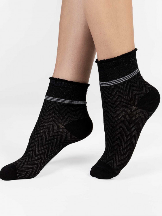 Short patterned socks for woman - made in Italy