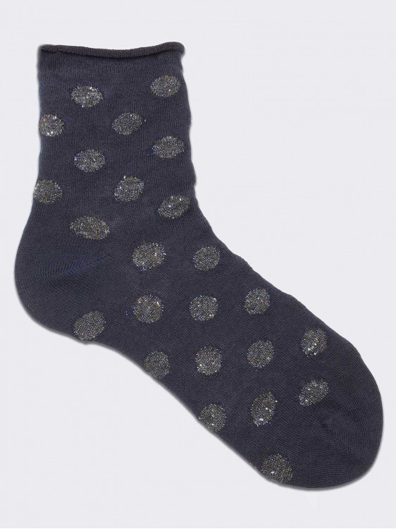 Short patterned socks for woman - Made in Italy