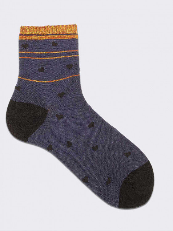 Short patterned socks for woman - made in Italy