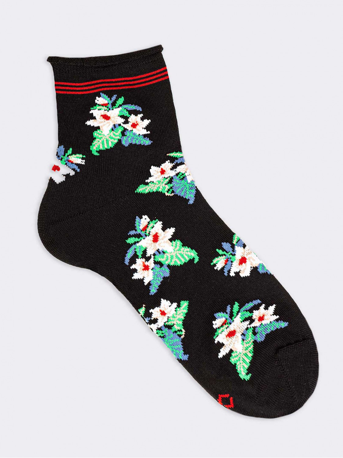 Flowers pattern Woman's Crew Socks