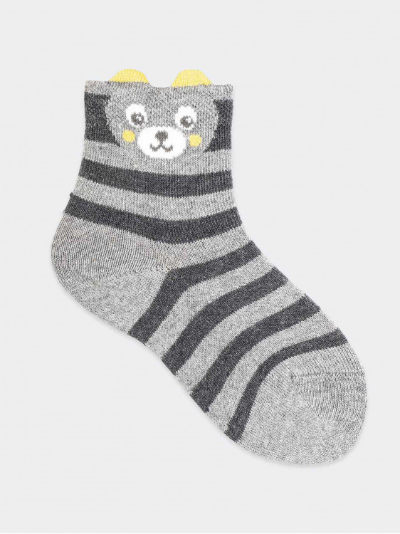 3D Bear pattern Kids Crew socks