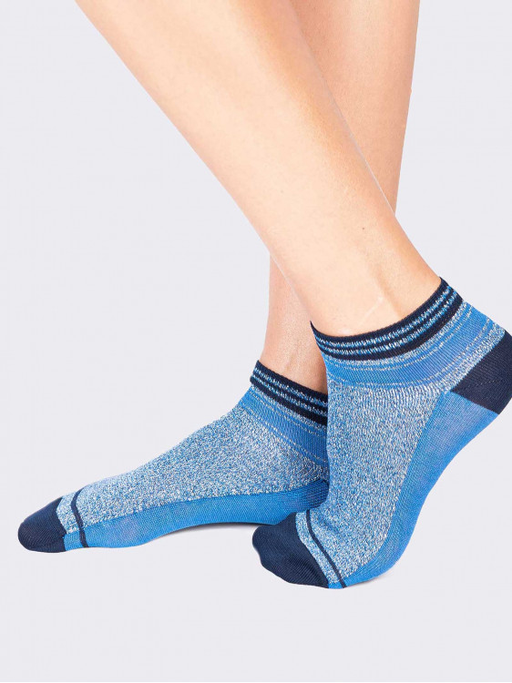 Socken mit Glitzermuster für Damen aus kühler Baumwolle