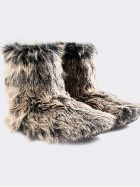 House ankle boot with shaded fur - Made in Italy