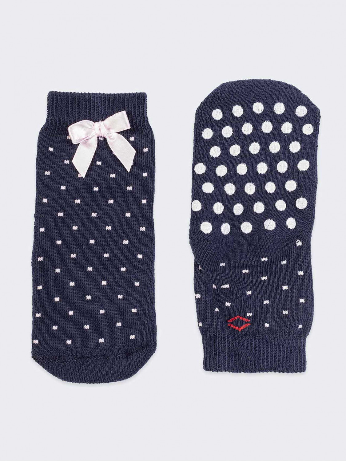 Anti-slid Kids Little dots with bow pattern Crew socks
