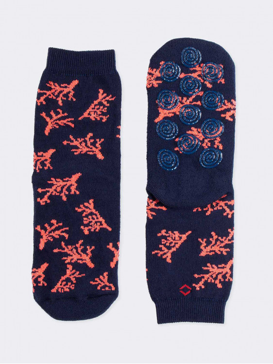 Rutschfeste Socken mit Korallenmuster für Kinder