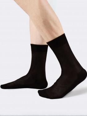 Plain chiffon calf socks 100% Cotton Filo Scozia Made in Italy