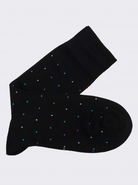 Kurze Socken mit mehrfarbigem Karomuster aus frischer Baumwolle