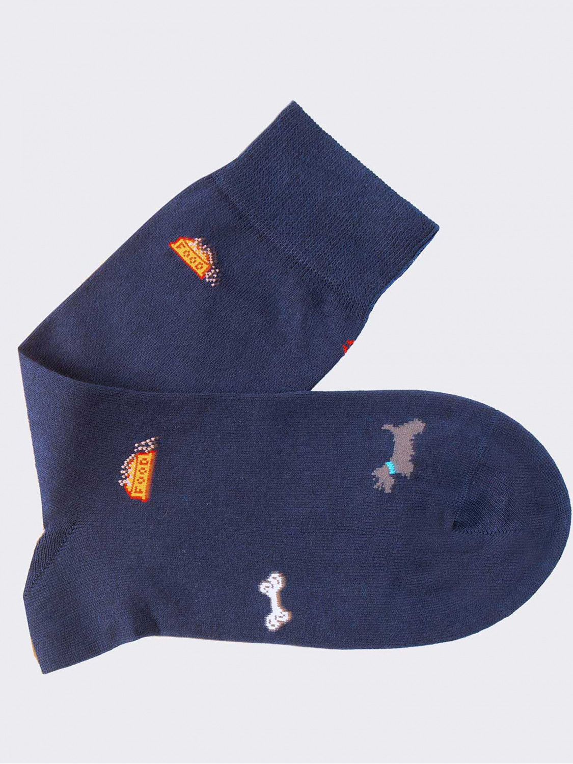 Crew socks with dog pattern