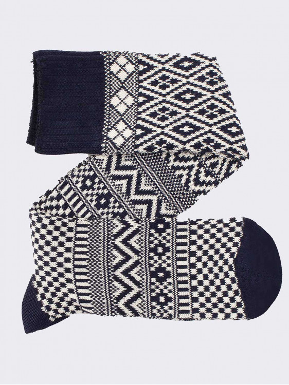 Norwegian patterned knee-high socks