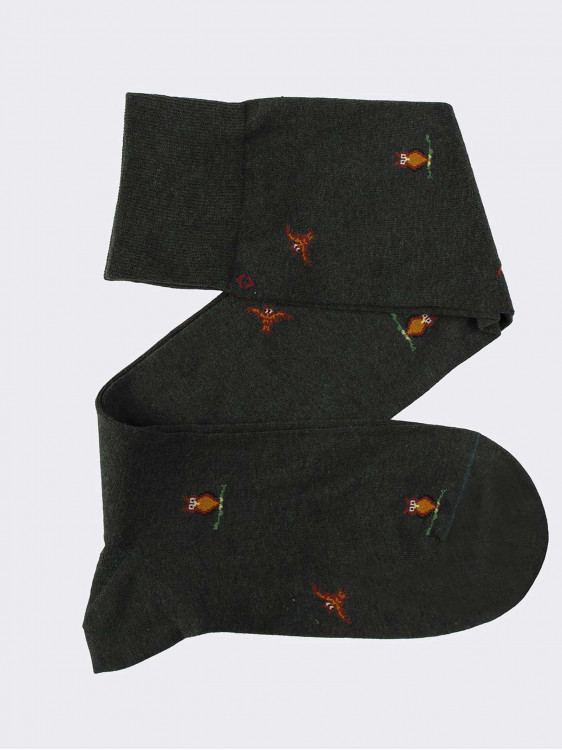Knee-high socks with owl pattern