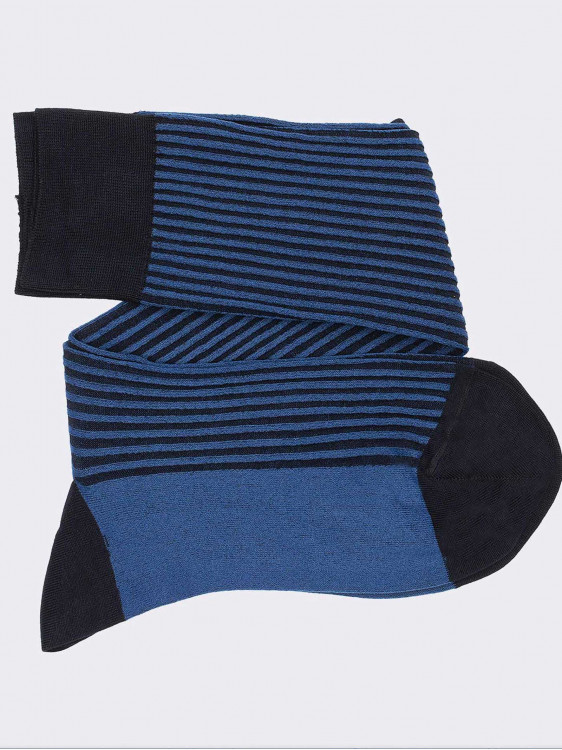 Warme lange Socken aus Baumwolle mit umgekehrtem Rippenmuster