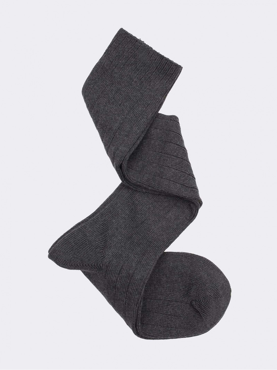 Long classic rib socks - warm cotton Made in Italy