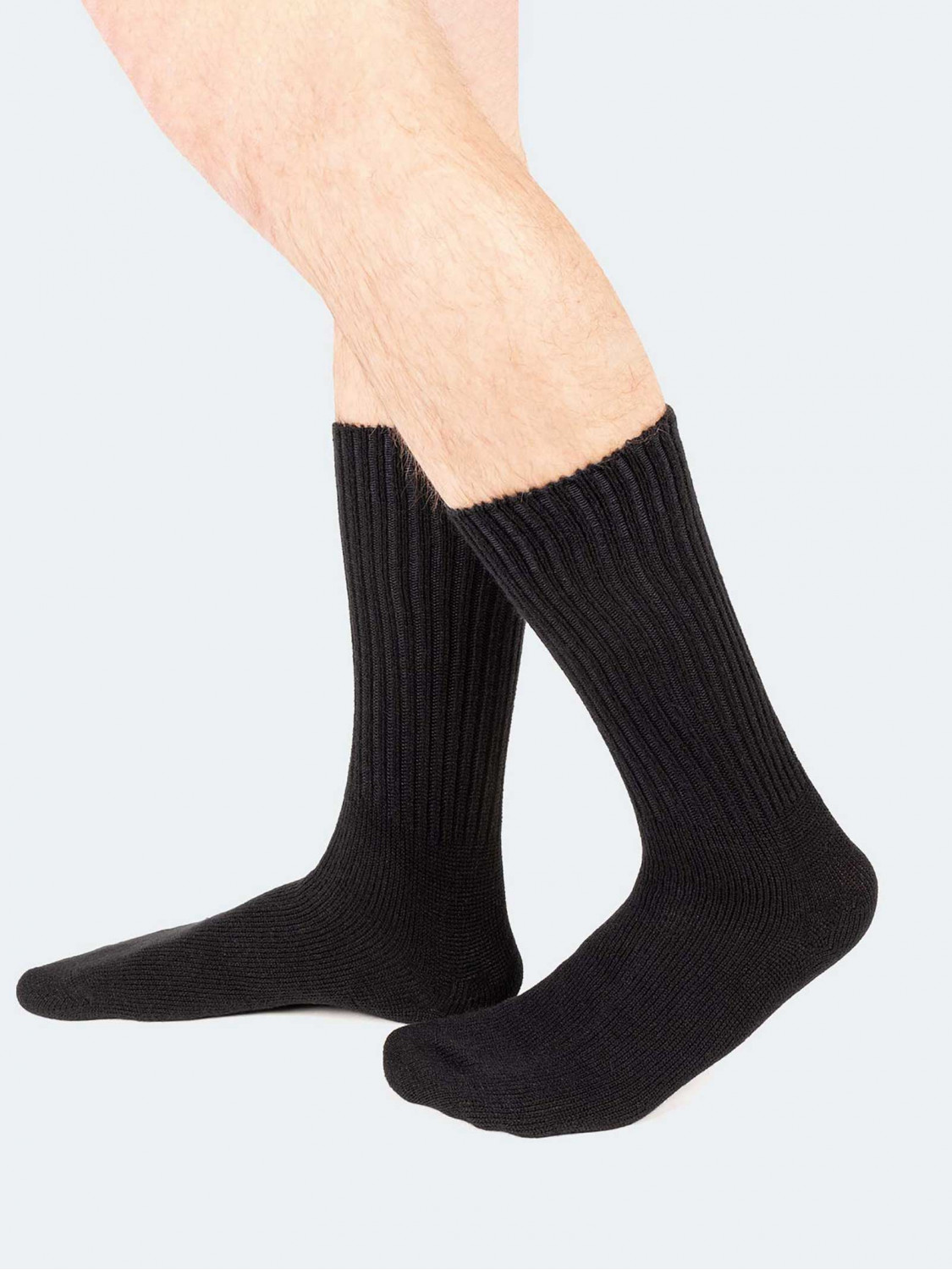 feel option Maxim Men's Soft Short Stockings Ribbed Without Elastic Cuff