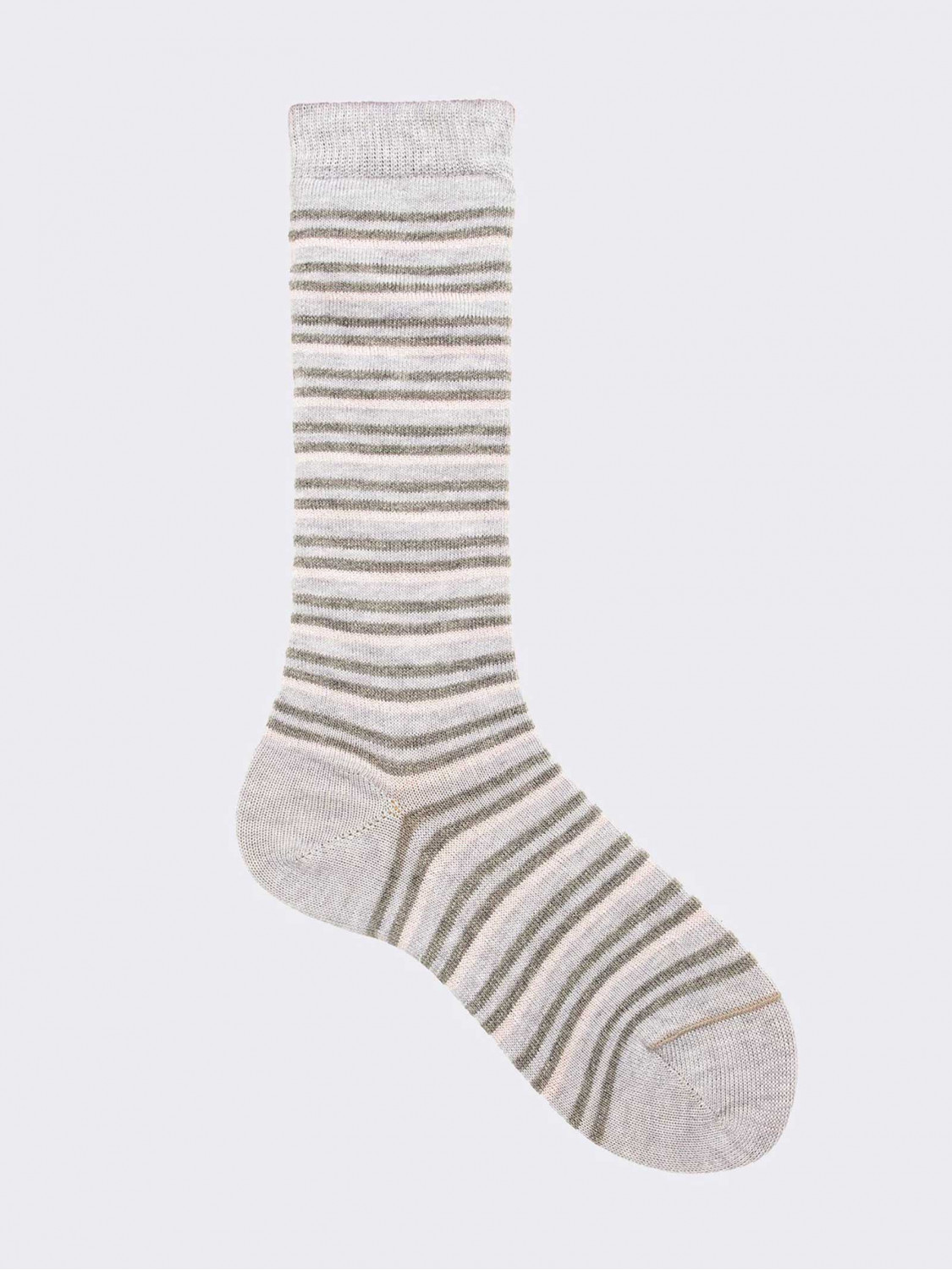 Gestreifte gemusterte lange Socken aus warmer Baumwolle