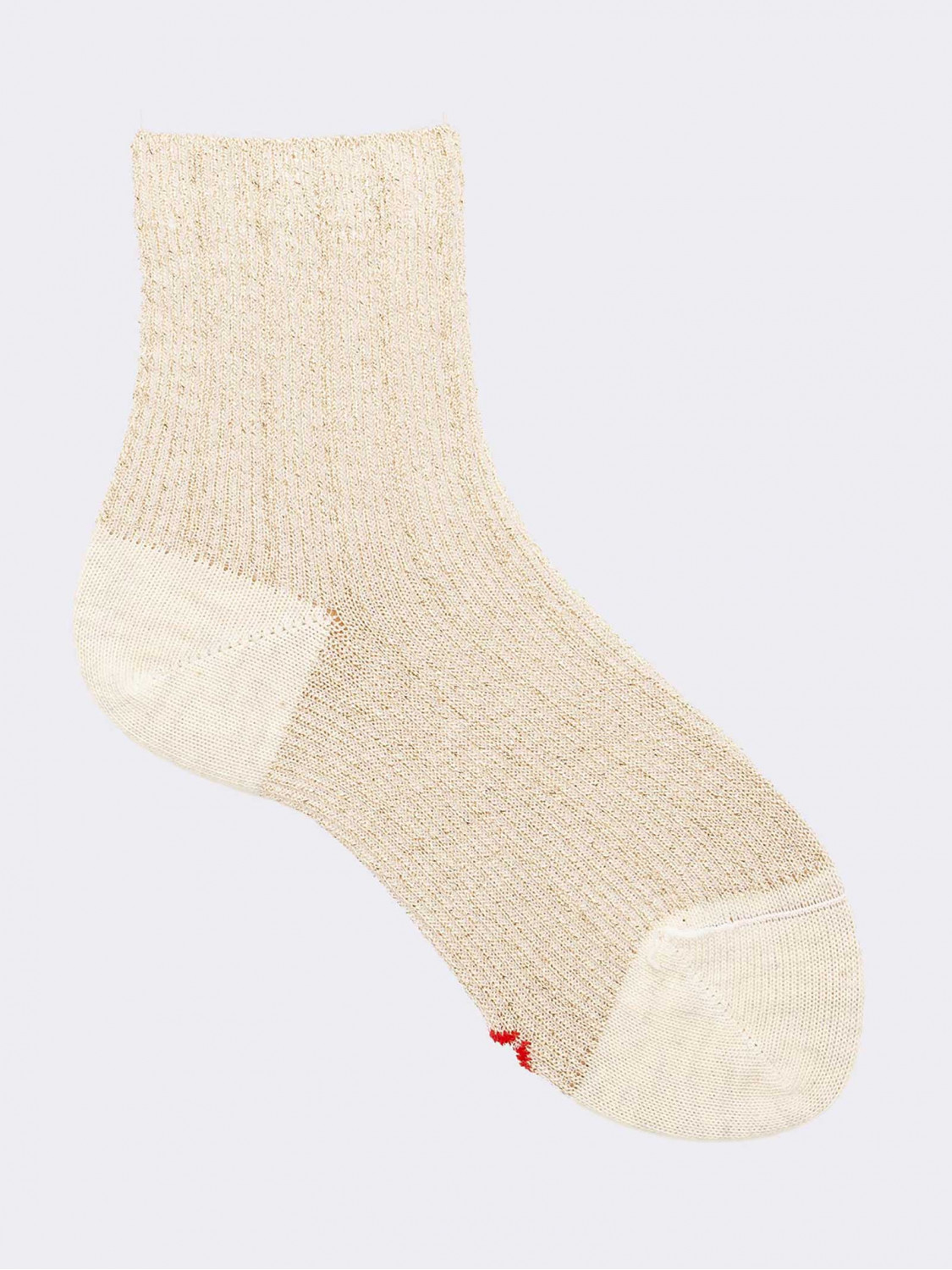 Crew socks with lurex pattern in warm cotton