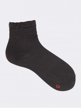Kurze Socken mit Lurex-Streifen